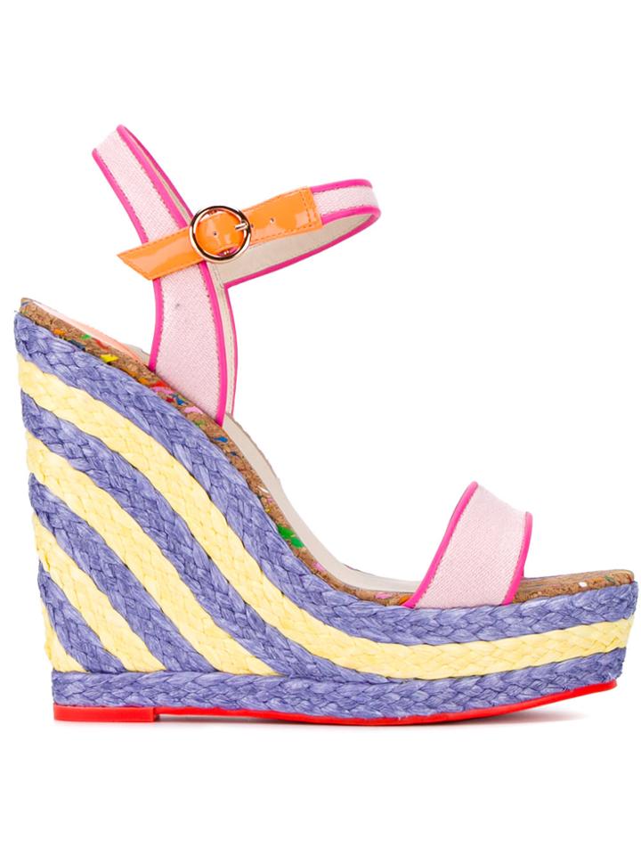 Sophia Webster 'lucita Sand' Wedge Sandals - Pink & Purple