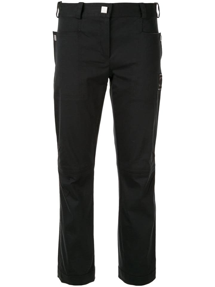 Chanel Pre-owned Sports Line Slim-fit Cropped Trousers - Black