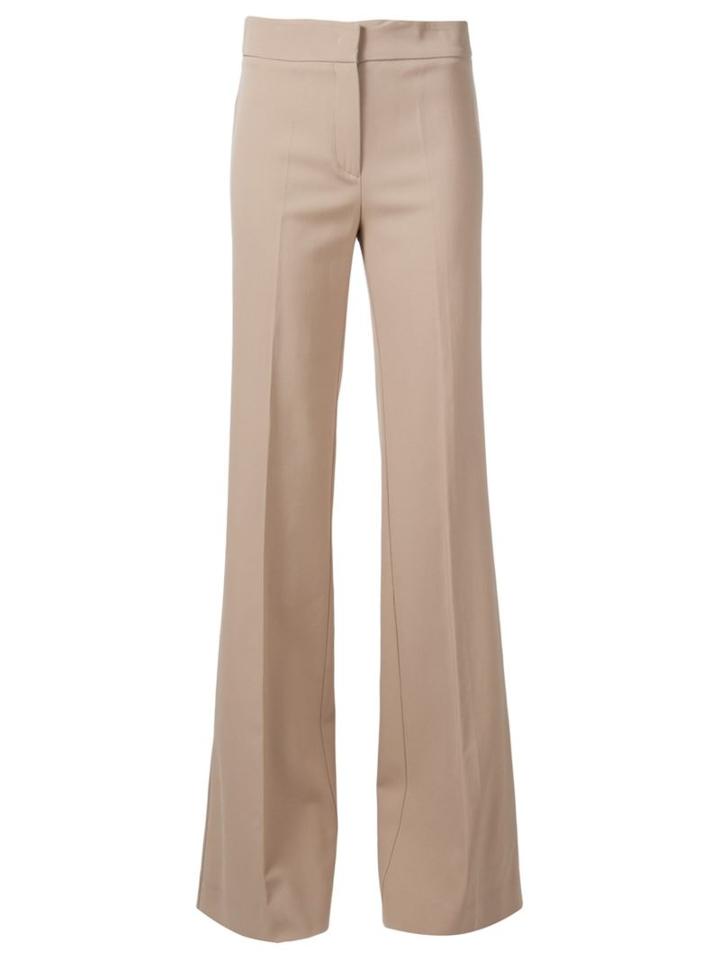 Derek Lam Wide Leg Tailored Trousers, Women's, Size: 44, Brown, Polyamide/spandex/elastane/virgin Wool