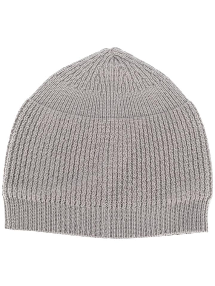 Rick Owens Knitted Beanie Hat - Grey