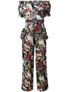 Hache - Motorcycle Print Jumpsuit - Women - Viscose - 42, Viscose