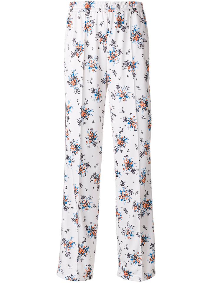 Msgm Floral Print Wide Leg Trousers - Multicolour