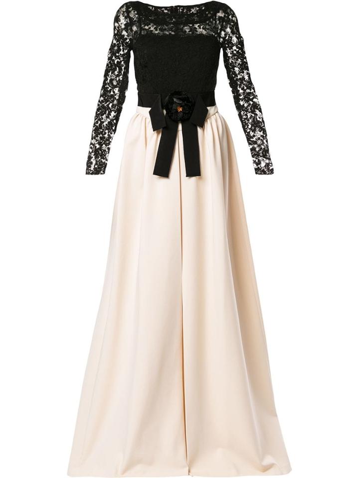 Gucci Two-tone Lace Dress - Black