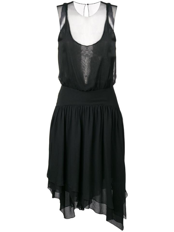 Karl Lagerfeld Mesh Evening Dress - Black