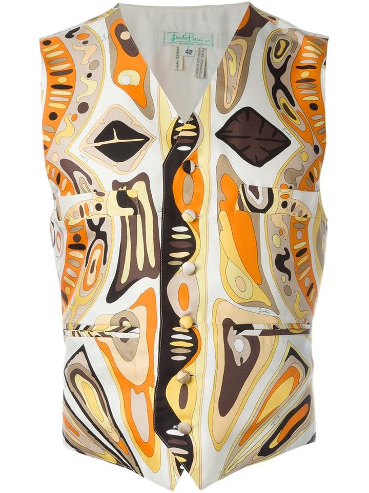 Emilio Pucci Vintage Classic Print Waistcoat