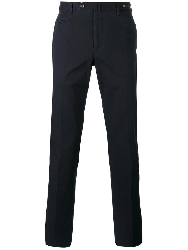 Pt01 - Regular Fit Trousers - Men - Cotton/spandex/elastane - 58, Blue, Cotton/spandex/elastane