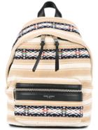 Saint Laurent Embroidered Backpack - Brown
