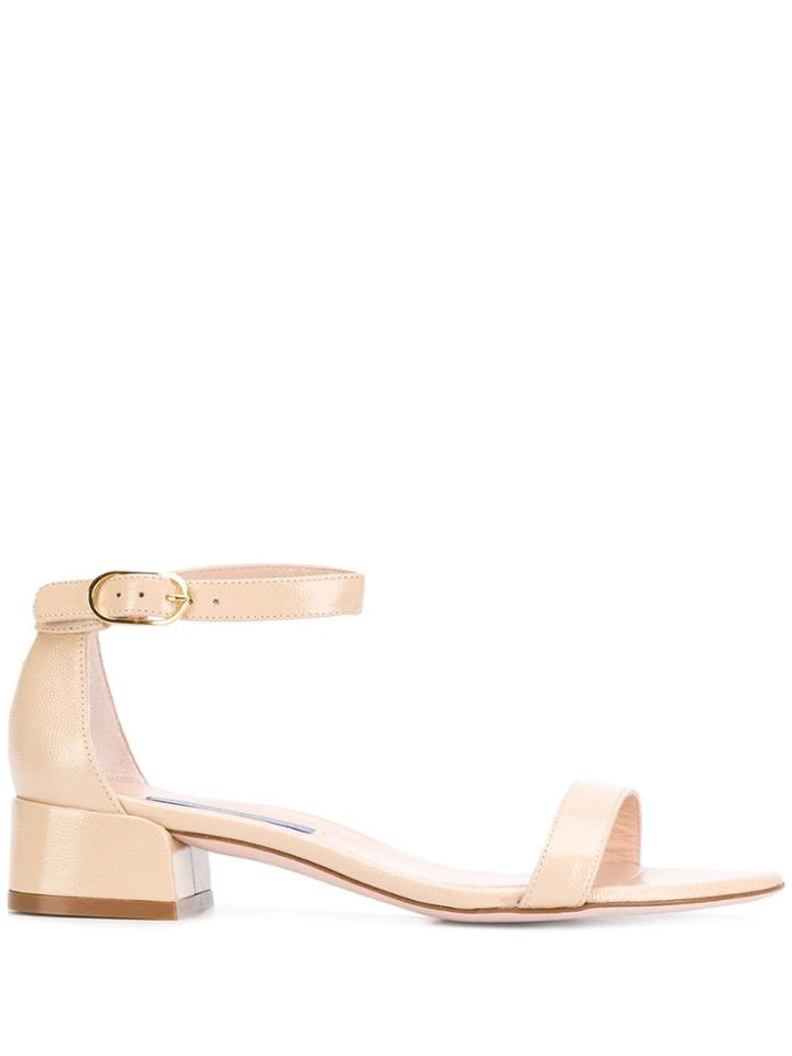 Stuart Weitzman Block Heel Sandals - Neutrals