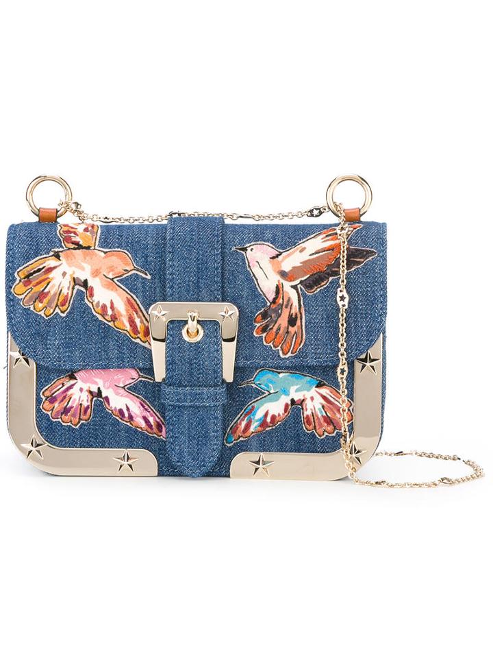 Red Valentino - Denim Shoulder Bag - Women - Cotton/metal - One Size, Women's, Blue, Cotton/metal