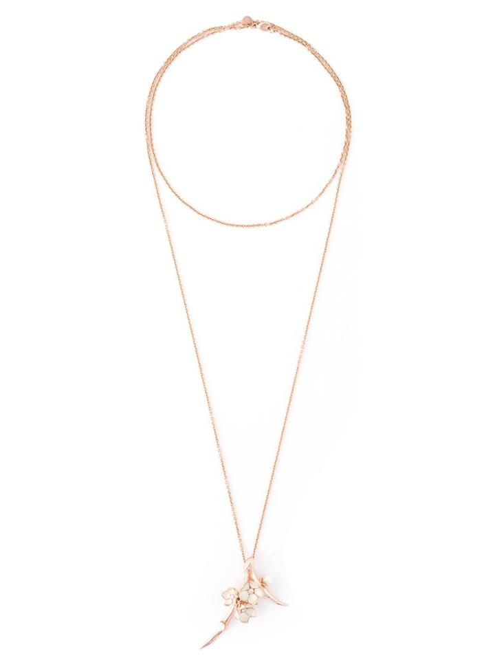 Shaun Leane 'cherry Blossom' Long Pendant Necklace - Metallic