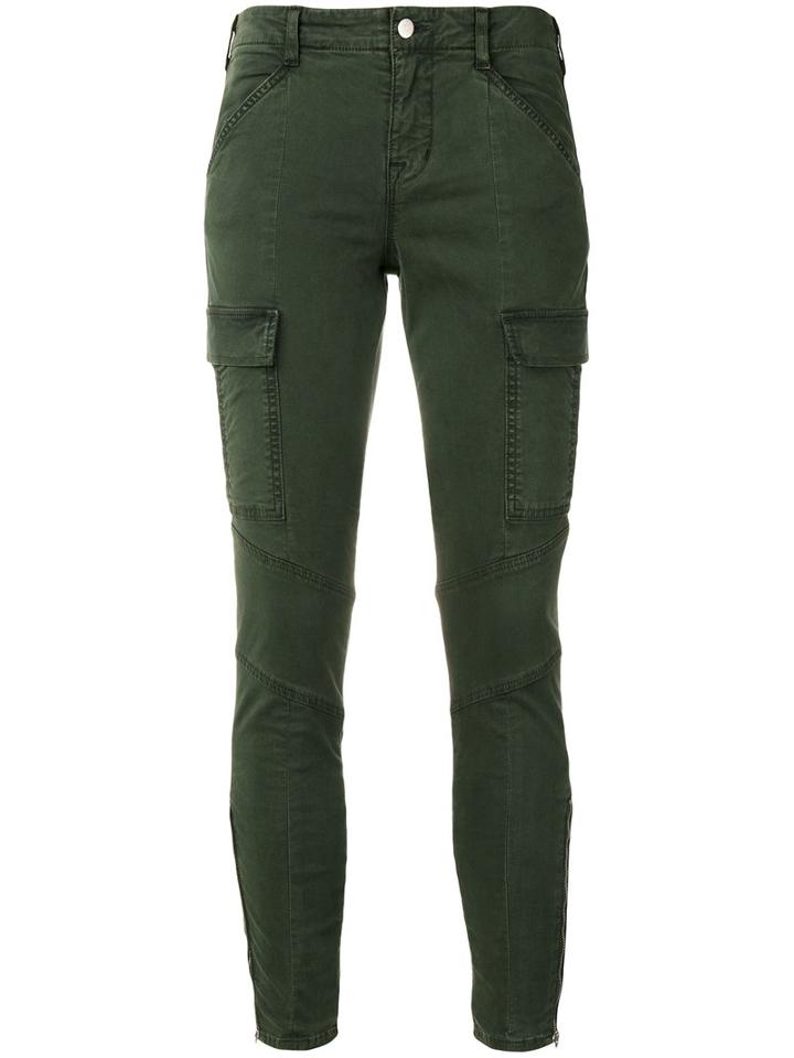 J Brand Cargo Skinny Trousers, Women's, Size: 25, Green, Cotton/spandex/elastane