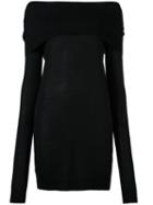 Jil Sander Off-shoulder Jumper, Women's, Size: 38, Black, Silk/cashmere