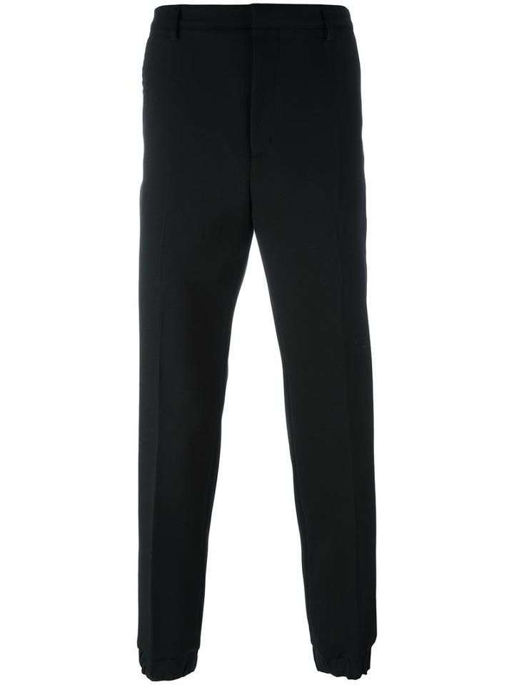 Kenzo Tapered Trousers, Men's, Size: 52, Black, Polyester/wool/spandex/elastane