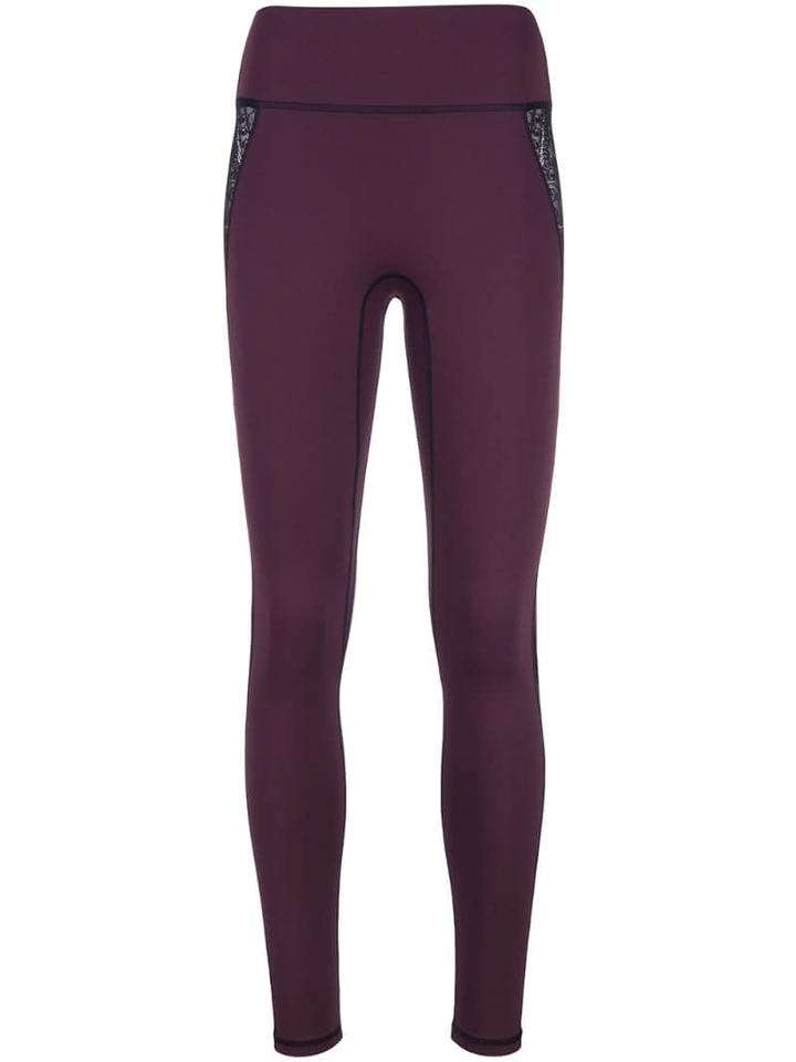 Kiki De Montparnasse Lace-detail Leggings - Purple