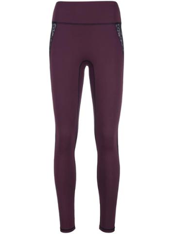 Kiki De Montparnasse Lace-detail Leggings - Purple