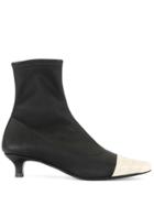 By Far Karl Black Stretch Leather Boots