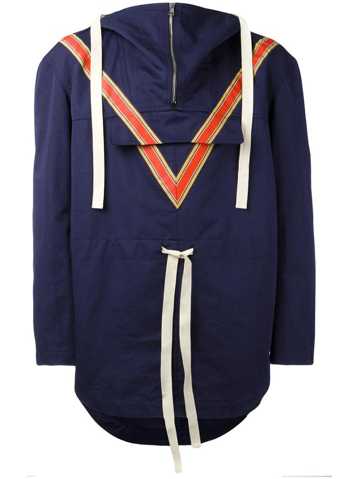 Stella Mccartney - Pullover Parka - Men - Cotton/linen/flax - 44, Blue, Cotton/linen/flax