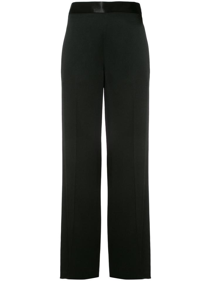 Victoria Beckham Wide Leg Trousers, Women's, Size: 10, Black, Cotton/acetate/viscose