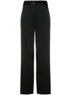 Victoria Beckham Wide Leg Trousers, Women's, Size: 10, Black, Cotton/acetate/viscose