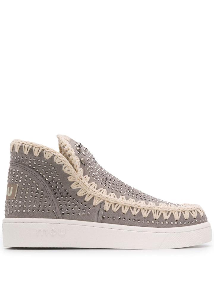 Mou Embellished Eskimo Sneakers - Grey