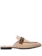 Gucci Princetown Canvas Slippers - Neutrals