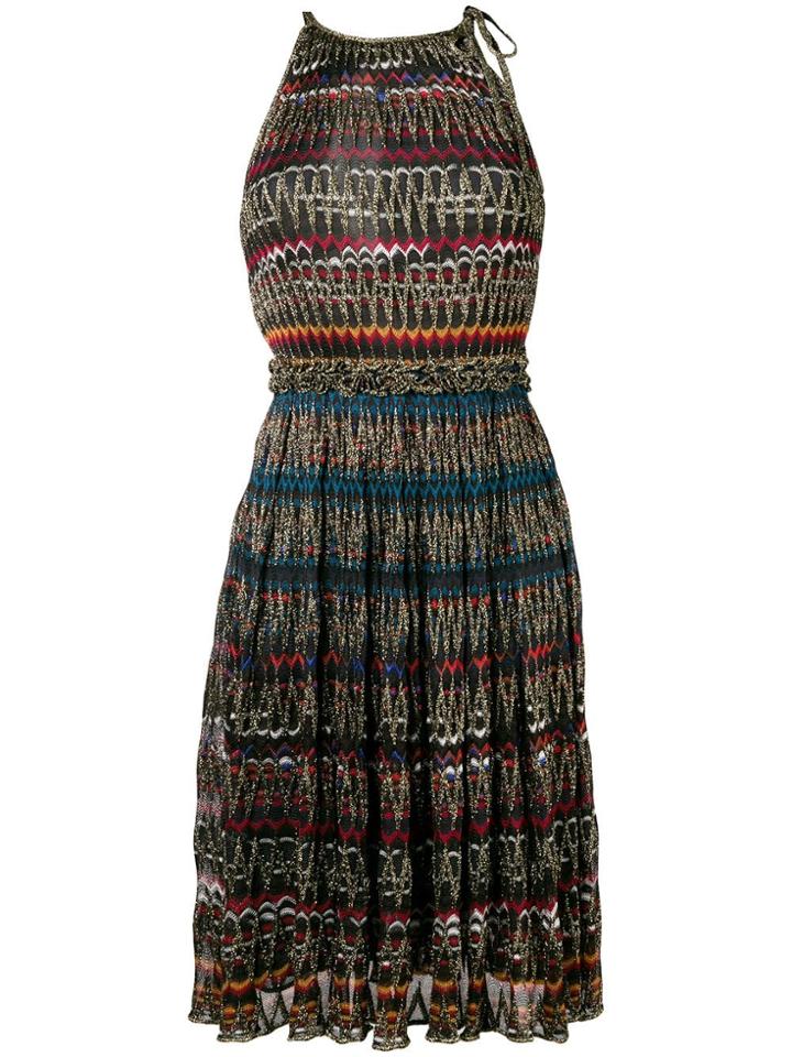 Missoni Halter Fitted Knit Dress - Black