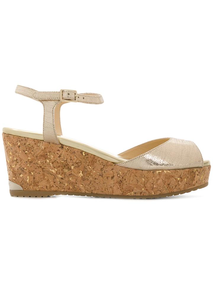 Jimmy Choo Perla 70 Sandals - Metallic