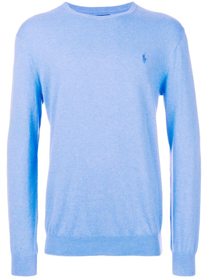 Polo Ralph Lauren Crewneck Logo Sweater - Blue