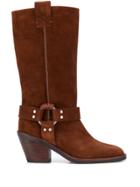 See By Chloé Side Buckle Knee Length Boots - Brown