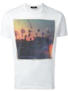 Dsquared2 Palm Tree Road Trip T-shirt, Men's, Size: Xl, White, Cotton