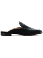 Gianvito Rossi Grey Velvet Slip On Mules