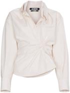 Jacquemus Ruched Front Shirt - Nude & Neutrals