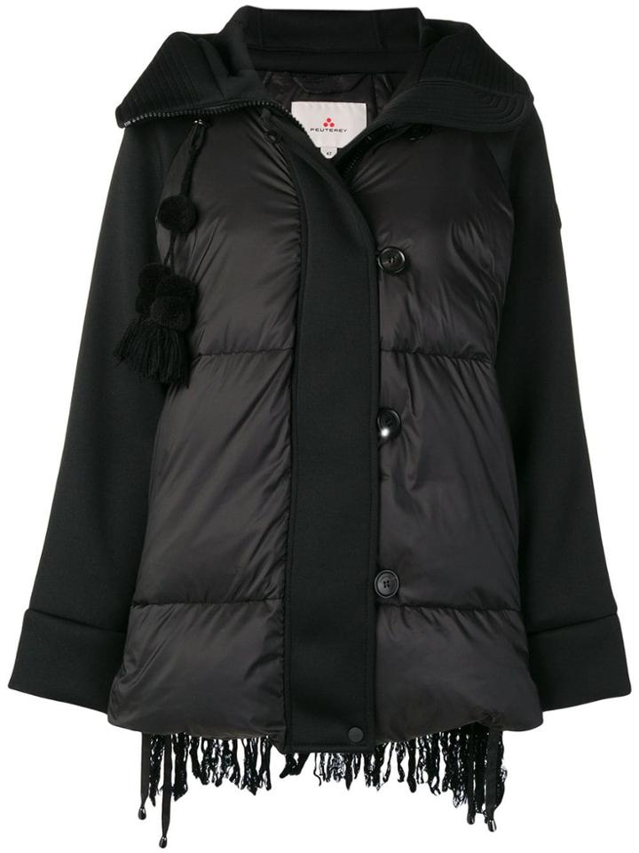 Peuterey Padded Textured Back Coat - Black