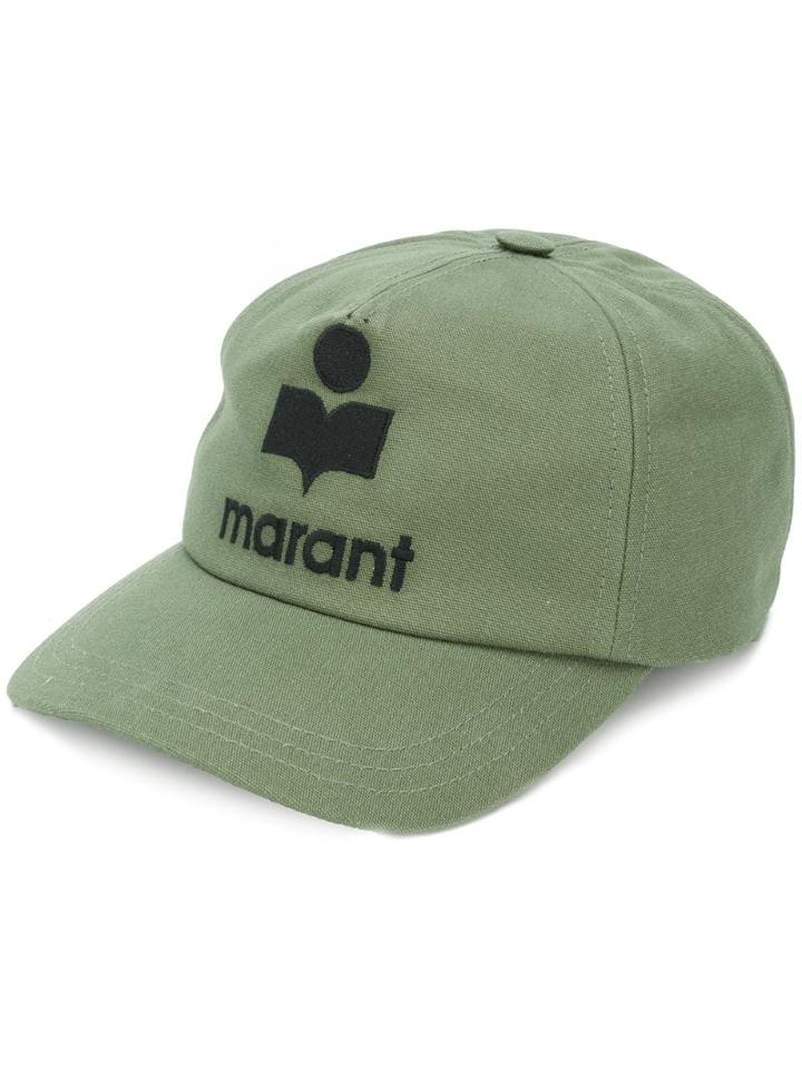 Isabel Marant Embroidered Logo Baseball Cap - Green