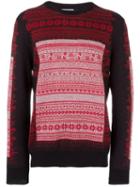 Dior Homme Floral Intarsia Jumper, Men's, Size: Large, Black, Cashmere/virgin Wool