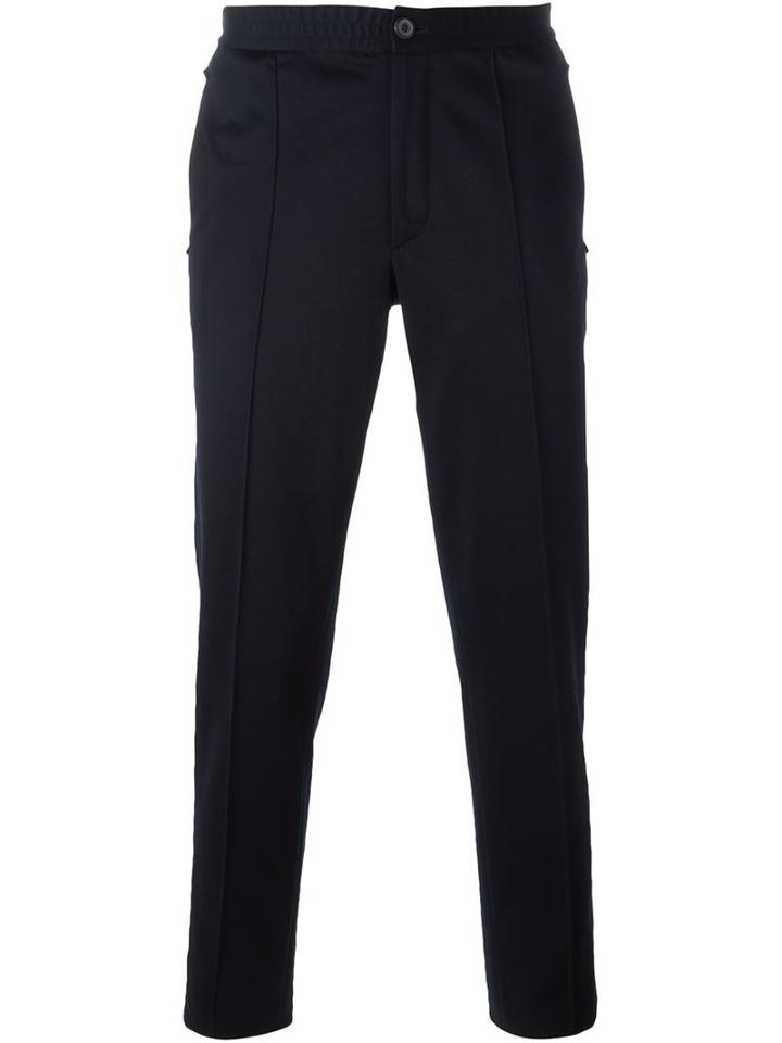 Lanvin Tailored Trousers, Men's, Size: 48, Blue, Cotton