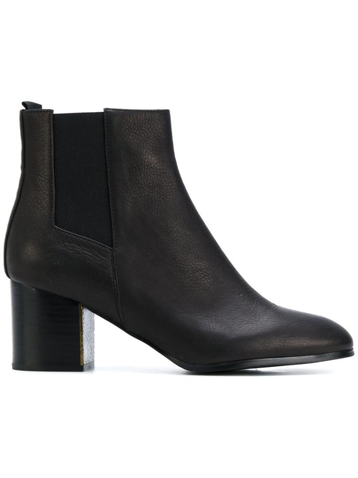 Jil Sander Navy Elasticated Laterals Ankle Boots - Black