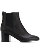 Jil Sander Navy Elasticated Laterals Ankle Boots - Black