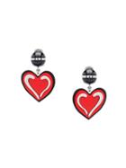 Prada Heart Clip-on Earrings - Red