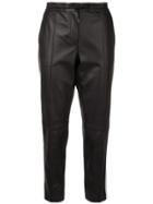 Yves Salomon Lightweight Tuxedo Stripe Pants - Black