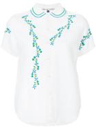 Jupe By Jackie Floral Embroidered Shirt - White