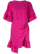 Goen.j Ruffle-trimmed Wrap Dress - Pink