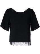Roar - Lace Detail Top - Women - Polyester - One Size, Black, Polyester
