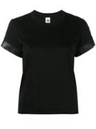 Comme Des Garçons Noir Kei Ninomiya - Contrast-detail T-shirt - Women - Cotton/polyester - S, Black, Cotton/polyester