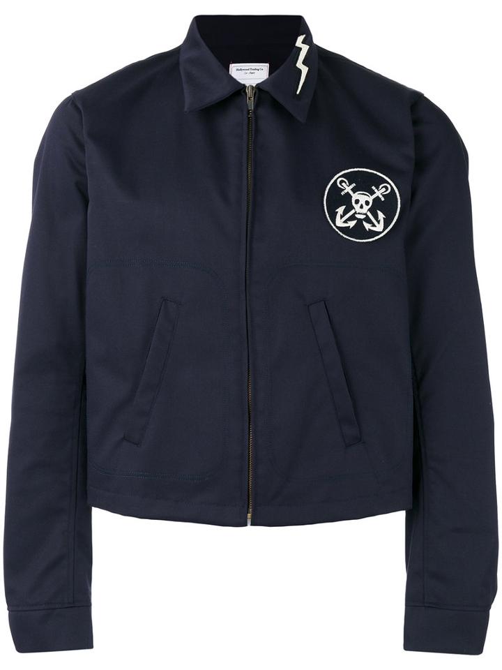 Htc Hollywood Trading Company Logo Patch Jacket, Men's, Size: Xl, Blue, Polyester/cotton