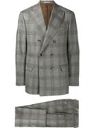 Brunello Cucinelli Checked Suit - Grey