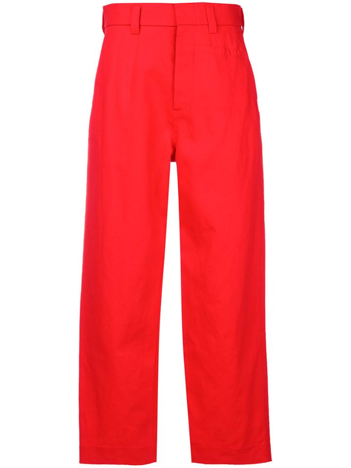 Sofie D'hoore Wide Leg Trousers - Red