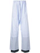 Y / Project Striped Loose Fit Trousers - Blue