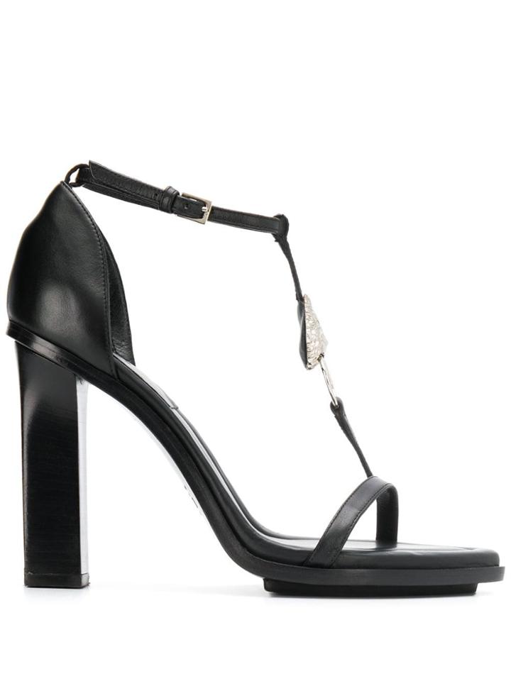 Versus Vintage 2000's Medusa Head Sandals - Black