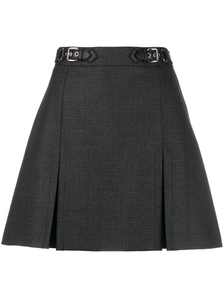 Miu Miu Belted Mini Skirt - Grey